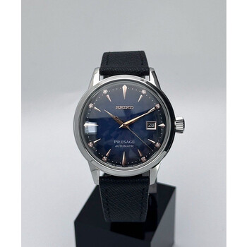 Custom Seiko Mod • Blue Black Sakura Presage with Rose Gold Accent • 40.5mm